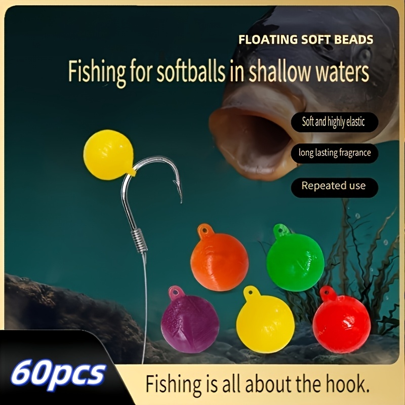 Fishing Equipment Clearance - 60 Pack Floating Soft Fishing Sinkers