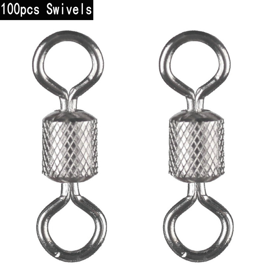 Fishing Equipment Stores - 100PCS Fishing Swivels Ball Bearing Swivel