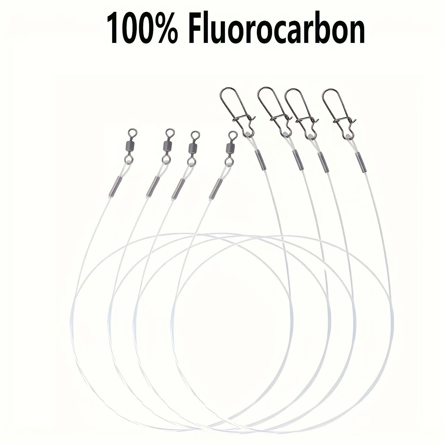 12Pcs 100% Fluorocarbon Fishin - Fishing Equipment Clearance 评论和价格