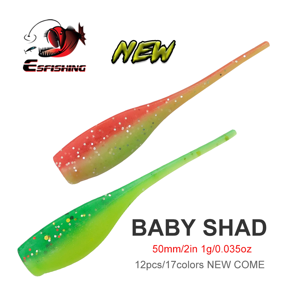 ESFISHING Baby Shad 50mm Soft  - Fishing Equipment Ebay 评论和价格